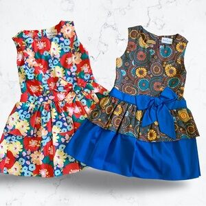 Miss Smarty Pants New Hand Crafted Jumper Dress Bundle Girls Size 7